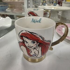 Ariel The Little Mermaid Mug – Gold Handle & Base – Brand New.